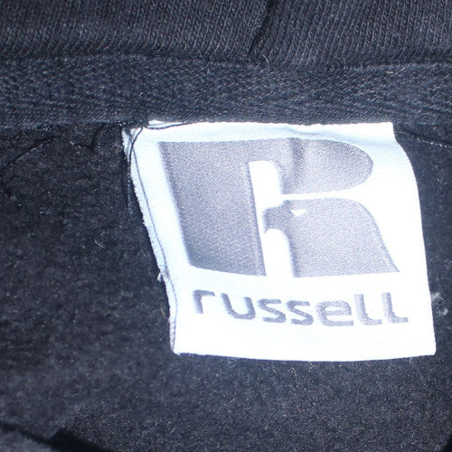Russell Men's Black Pullover Hoodie RP Reactive Parts Logo Size L