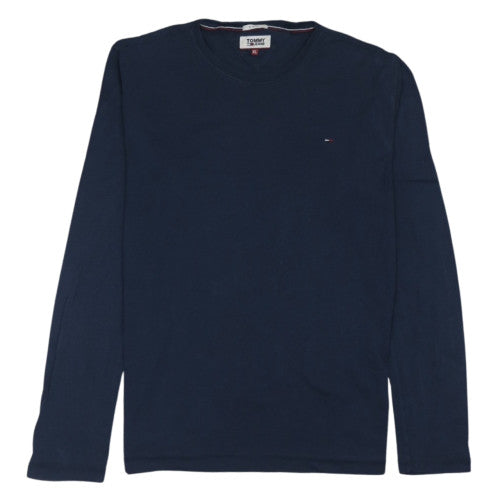 Tommy Jeans Men's Navy Slim Fit Long Sleeve Cotton T-Shirt XL
