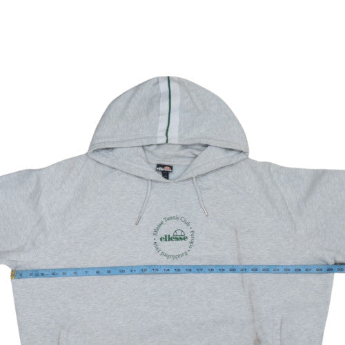 Ellesse Men's Grey XL Pullover Hoodie Fleece Tennis Club Logo