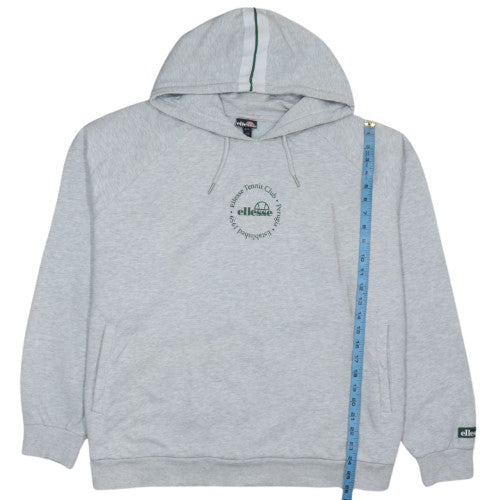 Ellesse Men's Grey XL Pullover Hoodie Fleece Tennis Club Logo