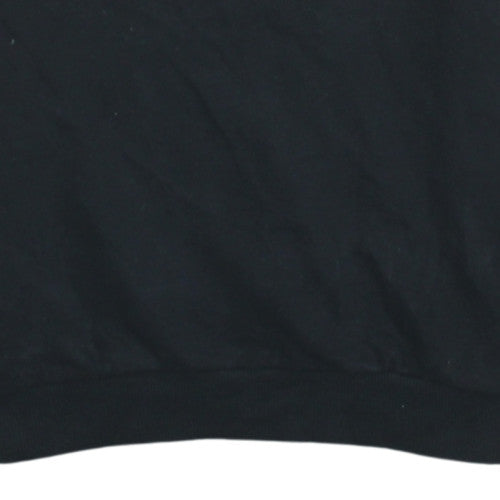 Fila Womens Black XS Pullover Sweatshirt with Logo Embroidery