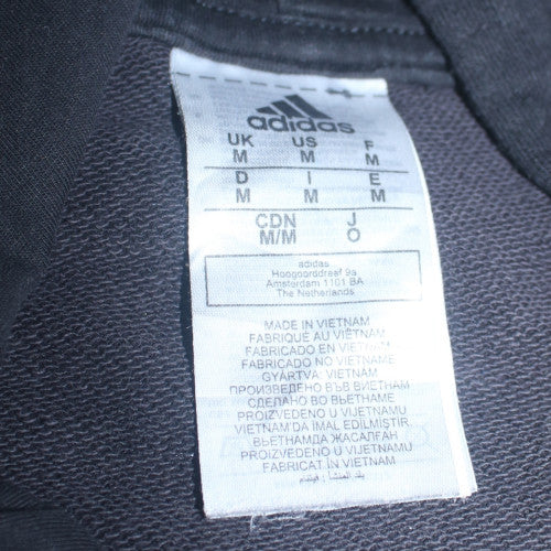 Adidas Men's Black Pullover Hoodie M Graphic Logo Sportswear