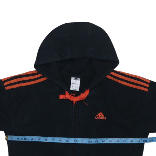 adidas Men's Black Full Zip Hoodie S Sports Fleece Jacket