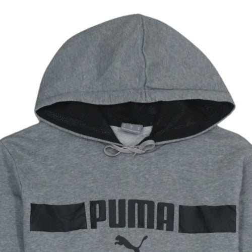 Puma Mens Grey Regular Fit Pullover Hoodie Size M