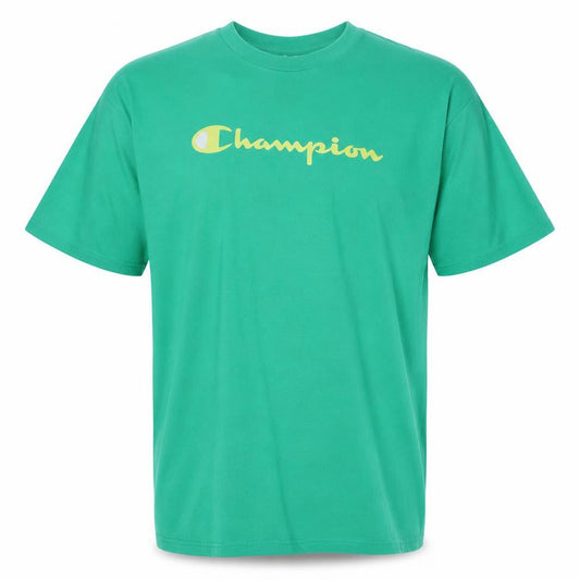 Champion Men's Green 2XL Crew Neck Graphic Print T-Shirt