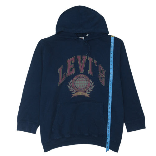Levi's Men's Blue 3XL Pullover Hoodie Graphic Logo Fleece