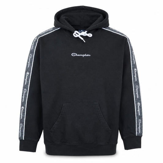 Champion Men's Black Pullover Hoodie Medium Embroidered Logo Fleece
