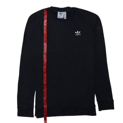Adidas Mens Black Regular Fit Crew Neck Pullover Sweatshirt S