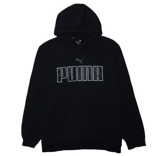 Puma Men's Black 3XL Pullover Hoodie with Logo Print