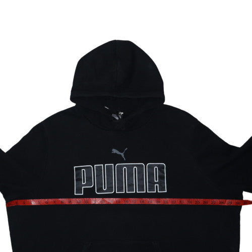 Puma Men's Black 3XL Pullover Hoodie with Logo Print