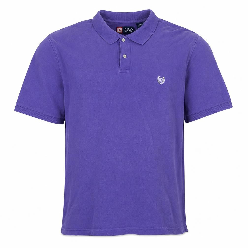 Chaps Men's Purple Cotton Polo Shirt XL Classic Fit