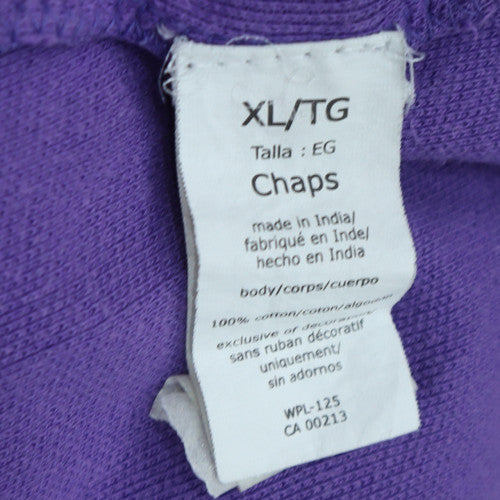 Chaps Men's Purple Cotton Polo Shirt XL Classic Fit