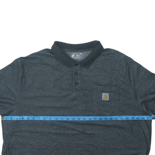 Carhartt Men's Grey 2XL Loose Fit Cotton Polo Shirt