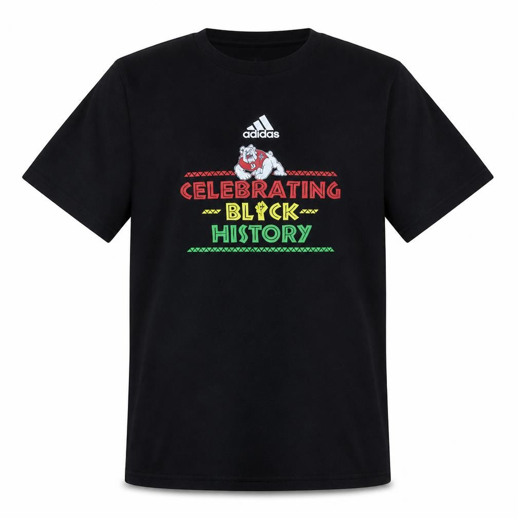 Adidas Men's Black Graphic Cotton T-Shirt Medium Celebrating Black History