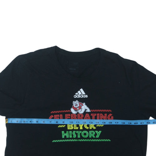 Adidas Men's Black Graphic Cotton T-Shirt Medium Celebrating Black History