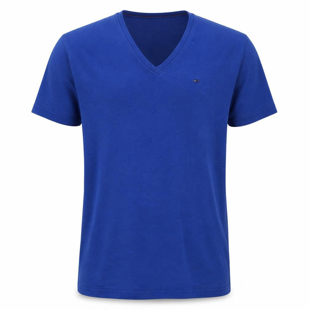 Hilfiger Denim Men's Blue V-Neck Short Sleeve T-Shirt Size L