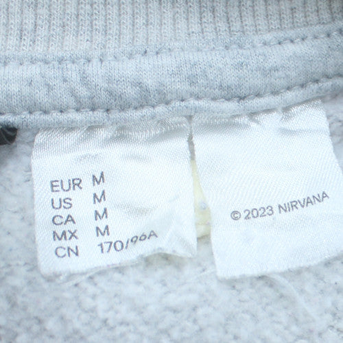 H&M Women’s Grey Nirvana Graphic Sweatshirt Medium 12 Pullover