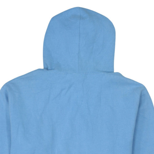 GAP Men's Blue Pullover Hoodie M Logo Fleece Cotton Blend