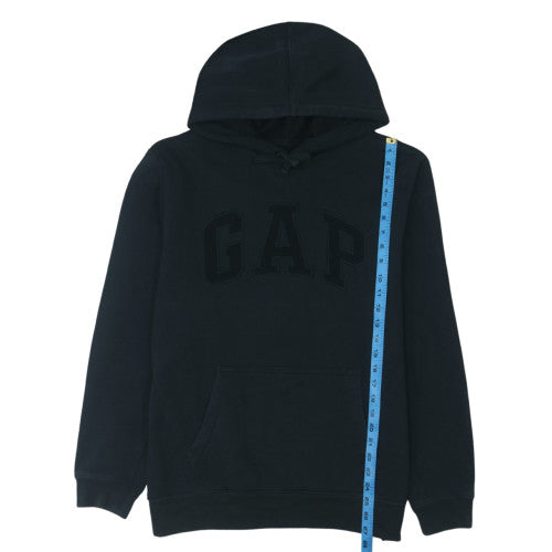 GAP Men's Black Pullover Hoodie Size L Fleece Logo Sweatshirt