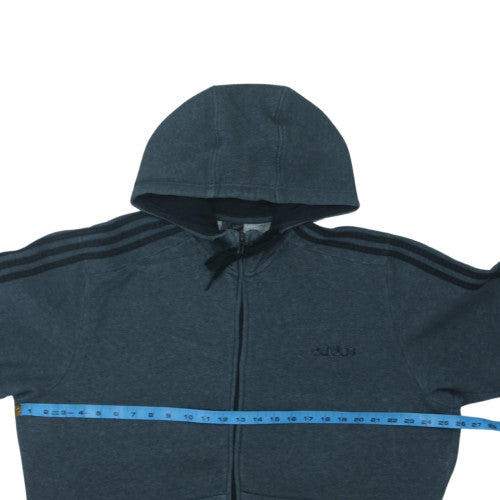 Adidas Men’s Black XL Full Zip Hoodie Fleece Athletic Sweatshirt