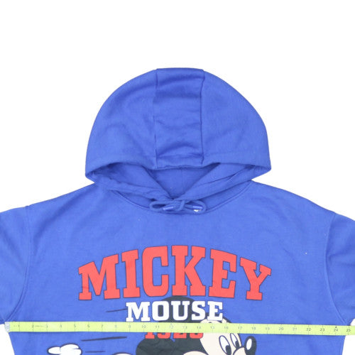 Disney Primark Women Blue Mickey Mouse Hoodie L 14/16 Pullover