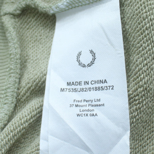 Fred Perry Men's Beige Crew Neck Knit Sweatshirt Size L
