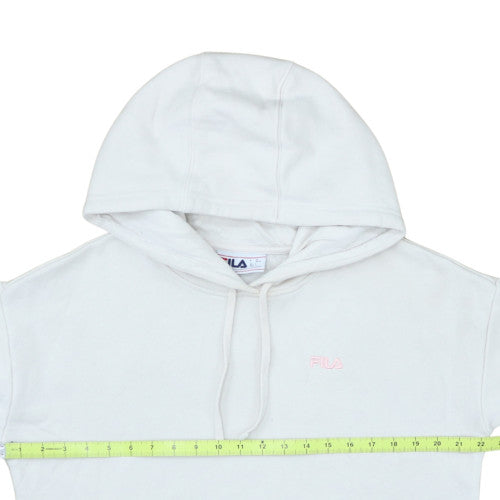 Fila Womens Beige Pullover Hoodie Size L Cotton Blend