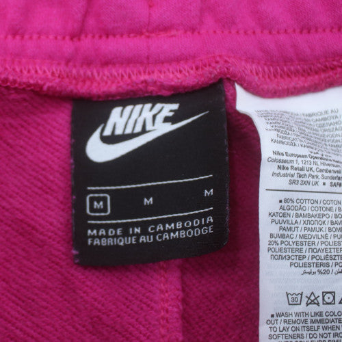 Nike Womens Pink Jogger Sweatpants M Elastic Waist Fleece Activewear
