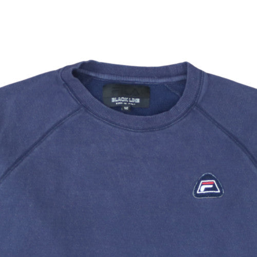 FILA Black Line Men's Blue Crew Neck Logo Sweatshirt M