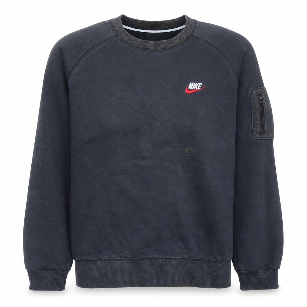 Nike Mens Black M Crew Neck Pullover Sweatshirt Sports Fleece