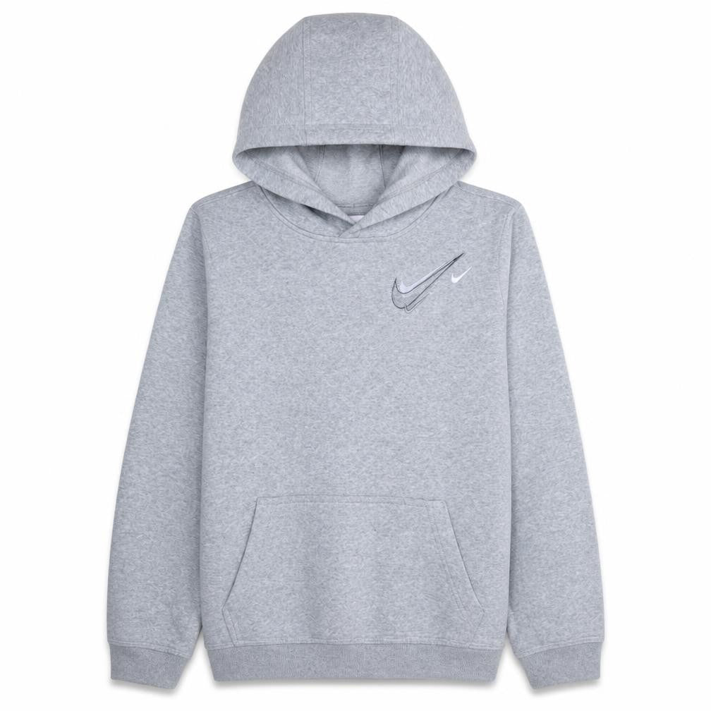 Nike Boys Grey XL Pullover Hoodie Fleece Lined Casual Sweatshirt