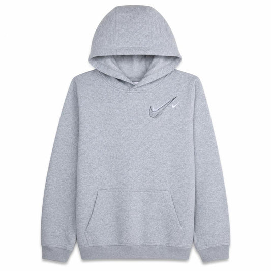 Nike Boys Grey XL Pullover Hoodie Fleece Lined Casual Sweatshirt