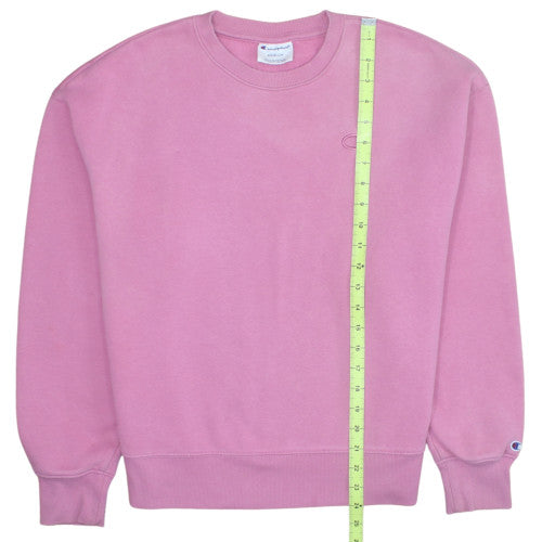 Champion Womens Pink Crew Neck Sweatshirt XS Cotton Blend Casual