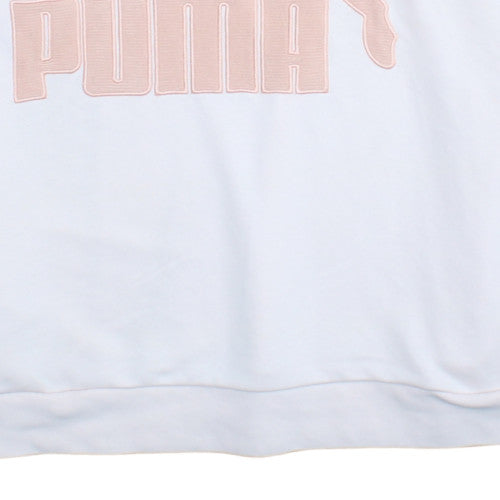 Puma Womens White & Pink Hooded Pullover Sweatshirt Size 14