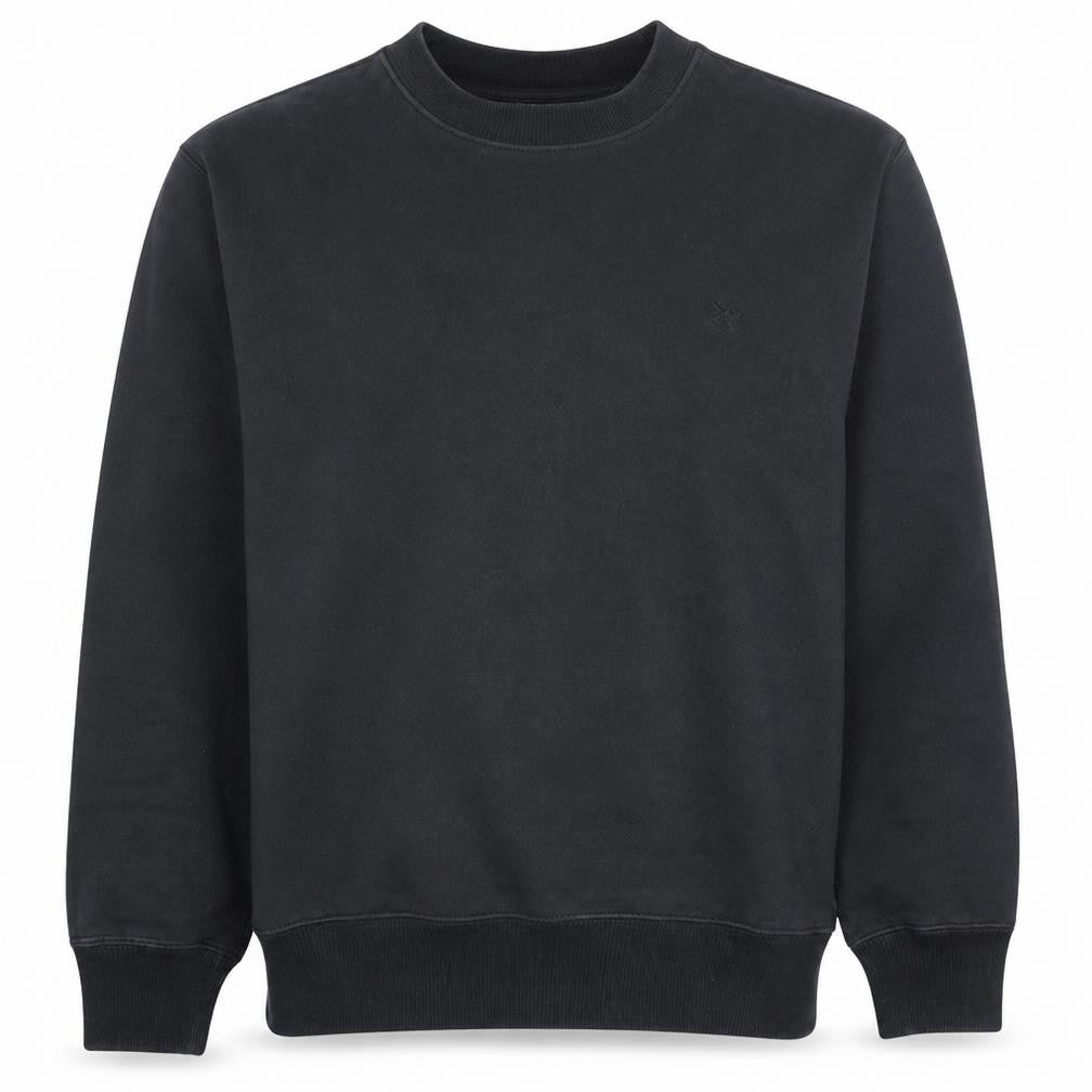 adidas Men's Black Crew Neck Sweatshirt M Regular Fit Cotton Blend