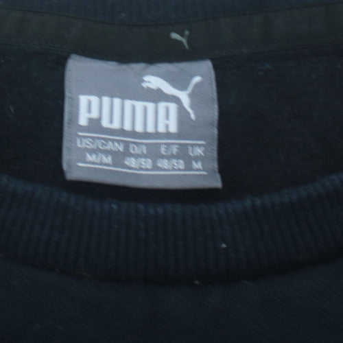 Puma Mens Black Crew Neck Sweatshirt M Classic Logo Pullover