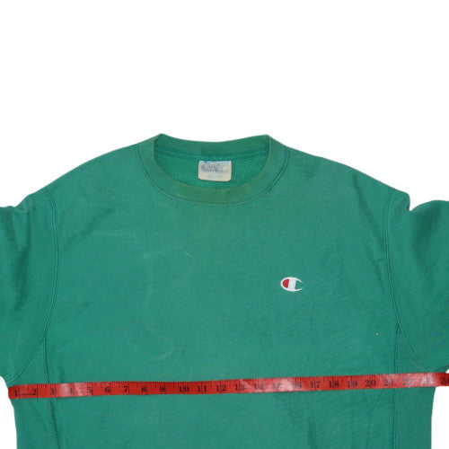 Champion Men's Green Reverse Weave Pullover Sweatshirt Medium