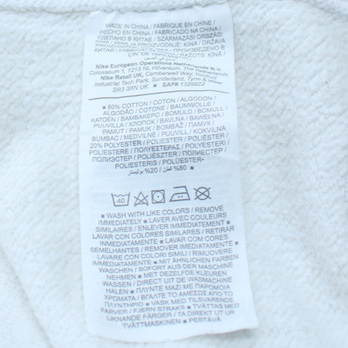 Nike Men's White Logo Pullover Fleece Sweatshirt Size L