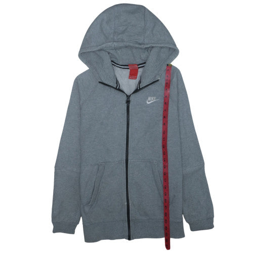 Nike Men's Grey Full Zip Hoodie M Regular Fit Fleece Sweatshirt
