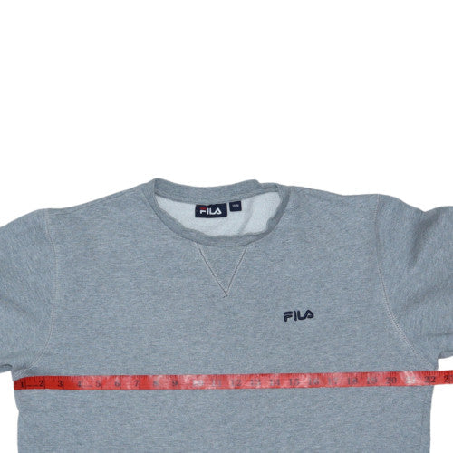 FILA Mens Grey Crew Neck Sweatshirt M Logo Pullover Sportswear