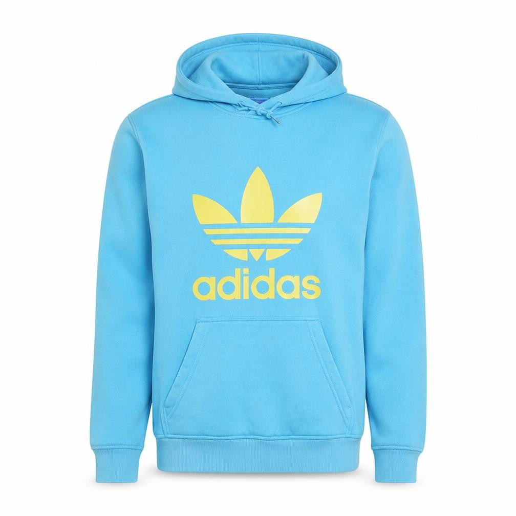 Adidas Men's Blue Pullover Hoodie S Graphic Logo Sportswear
