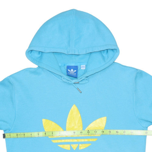 Adidas Men's Blue Pullover Hoodie S Graphic Logo Sportswear