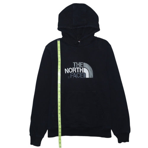The North Face Mens Black Pullover Hoodie Size L Fleece Logo Sweatshirt