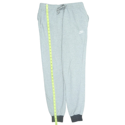 Nike Men Grey Regular Fit Joggers Sweatpants M Adjustable Drawstring Logo