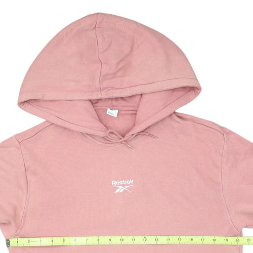 Reebok Womens Pink Pullover Hoodie Sweatshirt Size M Casual Cotton