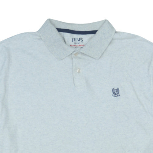 Chaps Men's Grey 2XL Cotton Blend Collared Short Sleeve Polo Shirt