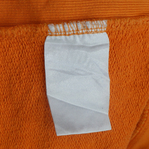 Reebok Mens Orange Embroidered Pullover Hoodie Size M Sports Fleece