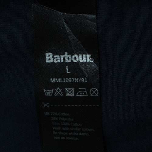 Barbour Mens Blue Long Sleeve Polo Shirt L Cotton Blend