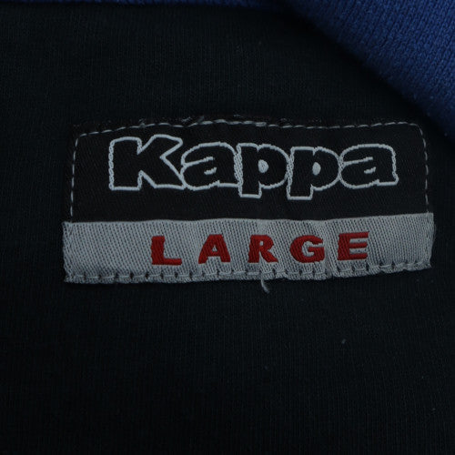 Kappa Men Black Blue Large 1/2 Zip FC Copenhagen Sweatshirt