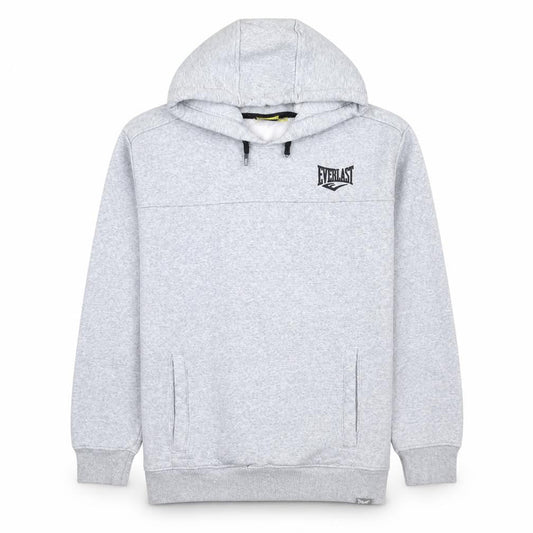 Everlast Men’s Grey Pullover Hoodie M Fleece Logo Sportswear